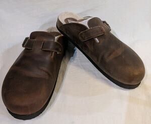 White Mountain Footbeds Slip-On Clogs, Brown, Size 10, Suede Upper
